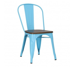 Židle Paris Wood modrá borovice ořech