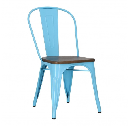 Židle Paris Wood modrá borovice ořech