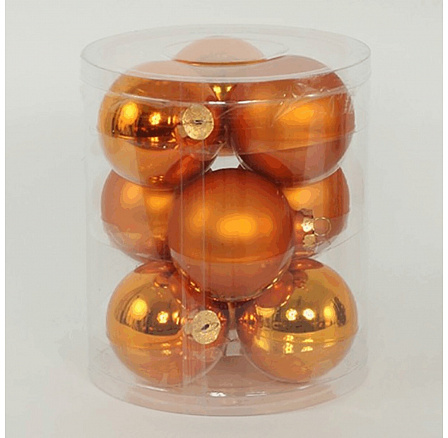 Ozdoby skleněné - pr. 7 cm, zlaté, cena za balení (9 ks) Ozdoby skleněné - pr. 7 cm, zlaté, cena za balení (9 ks)