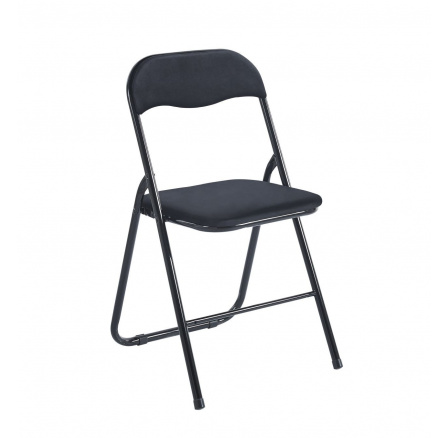 Skládací židle velvet černá J-6 V