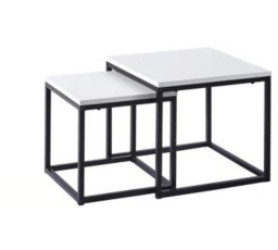 Lavice bílá 50x50 + 40x40 ZY-07