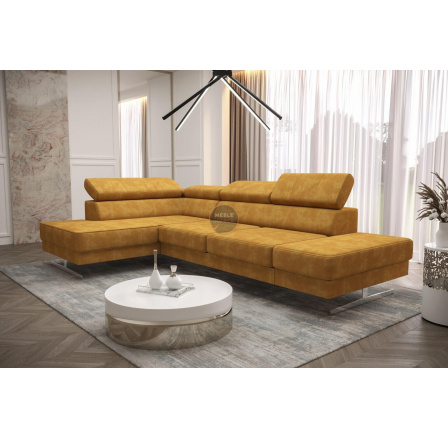 Rohová sedací souprava EMPORIO MINI 300x180 - žlutá , levá