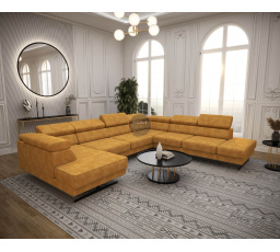 Rohová sedací souprava EMPORIO MAX II 300X350X180 - žlutá , pravá