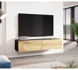 TV komoda VIGO 140, černá / dub wotan