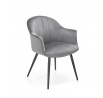 Jídelní židle K468, Šedá/Černá