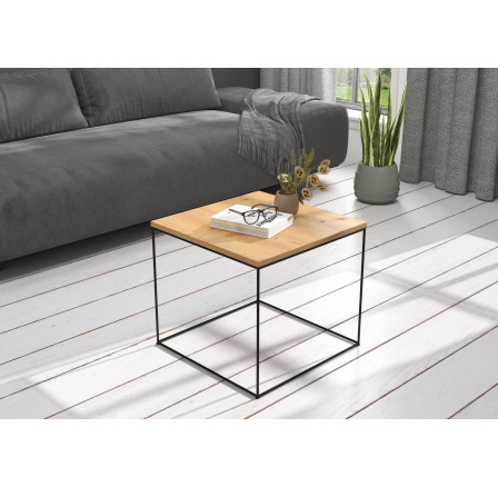 Konferenční stolek ELENA 50x50 Černý+Artisan