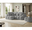 Čalouněný puf Covio, šedý buklé Royal 04 85x52