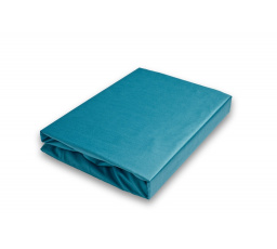 Napínací saténové prostěradlo petrolové 90x200 jednolůžko