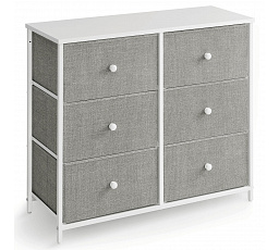 Komoda 80x30x71cm, kov, šedá, AUK-E1032 GREY