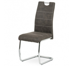 Jídelní židle, šedá, látka, HC-483 GREY3