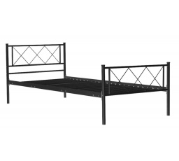 Kovová postel 90x200 černá MBD9216