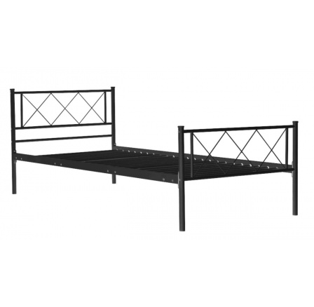 Kovová postel 90x200 černá MBD9216