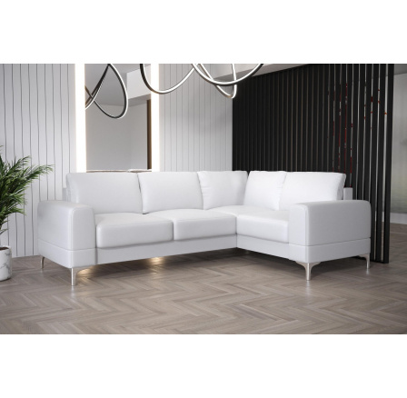 Rohová sedací souprava ARIA II 250x185 - bílá eko kůže , pravá