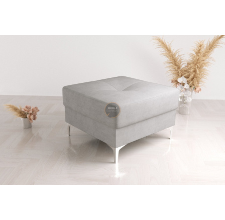 Taburet  s kontejnerem 70 x 70 cm - šedá