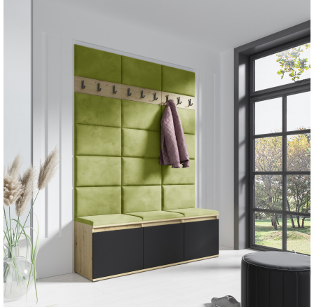 Předsíňová stěna EMI 6, Trinity 12/Artisan + Černá