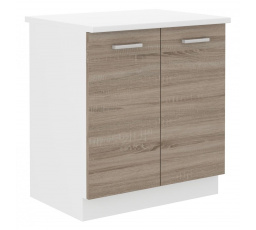 Kuchyňská skříňka Dalton 80-D-2F-ZB bílá/dub sonoma truffle