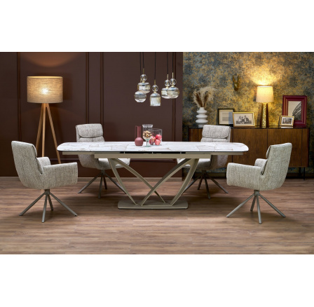 BENJAMIN rozkládací stůl, béžový / kašmírový (3p=1ks)