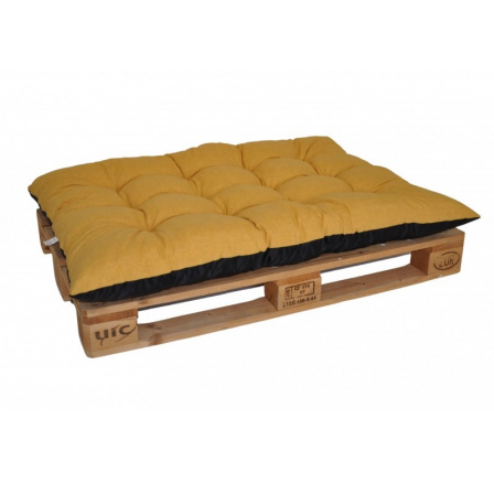 Paletový sedák / zahradní matrace žlutý melír