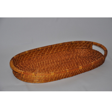Ratanový tác vyplétaný ovál menší Ratanový tác vyplétaný ovál menší