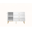 Komoda GOLDIN 05, Alpská bílá/Bílý Lesk