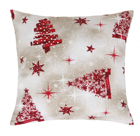 Vánoční povlak na polštářek 40x40 cm stromek červený