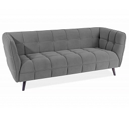Pohovka CASTELLO 3 Velvet, šedý Bluvel 14/wenge