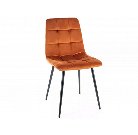 Jídelní židle MILA VELVET, skořicový Bluvel 4215/černý mat Jídelní židle MILA VELVET, skořicový Bluvel 4215/černý mat