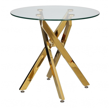 Konferenční stolek Amber 60 cm průhledný/zlatý