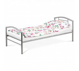 Jednolůžková postel 94x207cm, kov, stříbrná, BED-1900 SIL