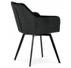 Jídelní židle, černá, sametová látka, DCH-425 BK4