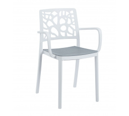 Židle bílá se šedým sedákem K33-FXJG