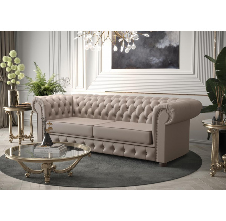 Sofa MANCHESTER II 188 cm přírodní kůže - Pohovka bez funkce spaní, Kůže F-6