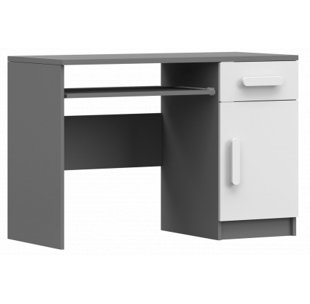 Psací stůl SMYK II - 08, Šedá/Bílá/Bílá