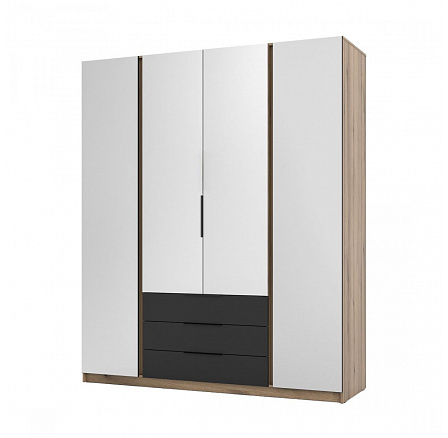 Skříň Keny VI - dub evoke/černá