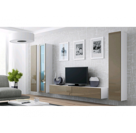 Obývací stěna VIGO 2 - bílá-latte Obývací stěna VIGO 2 - bílá-latte