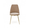 Jídelní židle K460, Béžová/Zlatá