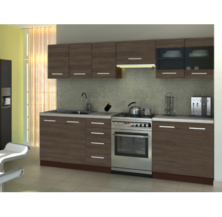 Kuchyňská linka set AMANDA 1 260, Cinamon acacia Kuchyňská linka set AMANDA 1 260, Cinamon acacia