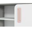 Komoda IQ 0701, Šedá Platina/Bílá/Pudrová