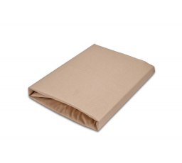 Napínací saténové prostěradlo béžové