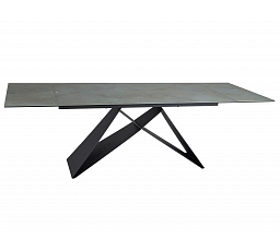 Jídelní stůl WESTIN CERAMIC, Ossido Verde Tyrkys mat/Černý mat