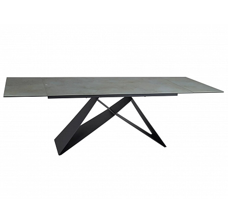 Jídelní stůl WESTIN CERAMIC, Ossido Verde Tyrkys mat/Černý mat