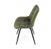 Jídelní židle, zelená, látka, HC-T1130 GRN2