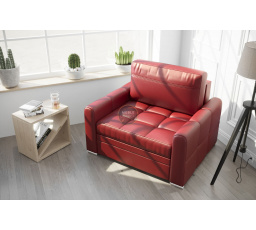 Křeslo VERONA přírodní kůže - červená kůže