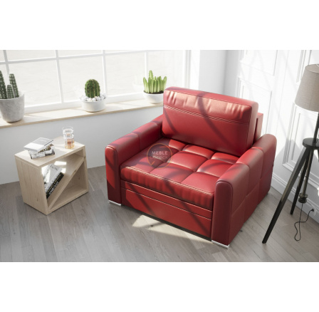 Křeslo VERONA přírodní kůže - červená kůže