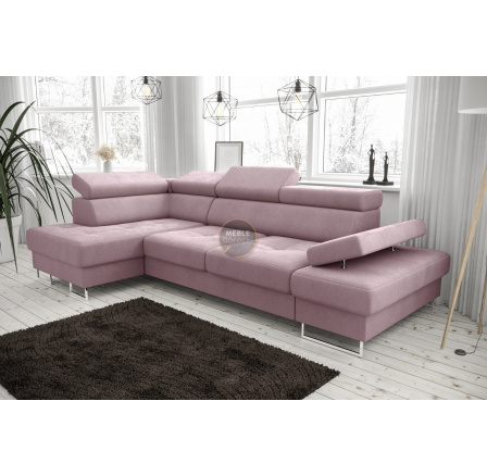Rohová sedací souprava GALAXY MINI 170x280 - fialová , levá