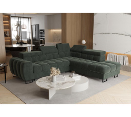 Rohová sedací souprava ASPEN 260x225 cm - zelená , pravá