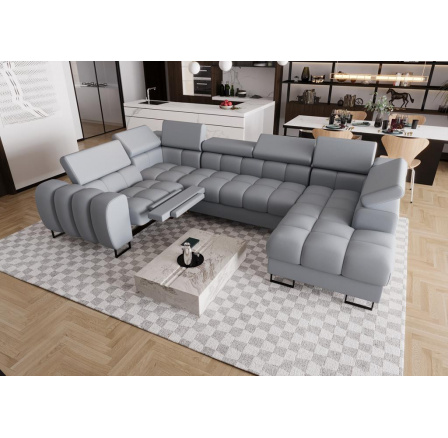 Rohová sedací souprava ASPEN MAX II , relax 198x350x170 cm přírodní kůže - levá, přírodní kůže - volitelná barva
