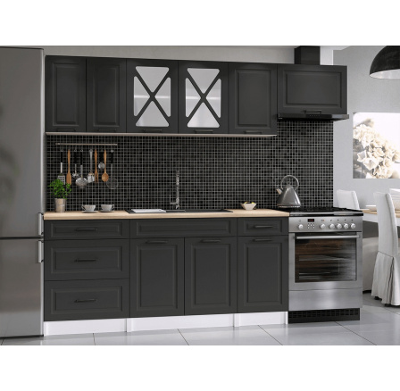 Kuchyňská linka Magda 240/180 grafit MAT Kuchyňská linka Magda 240/180 grafit MAT