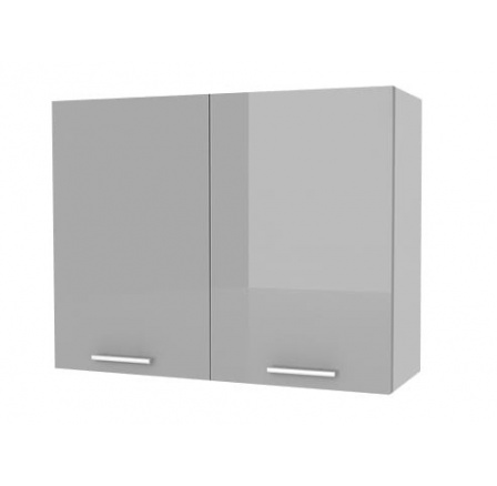 Kuchyňská horní skříňka Femme G60 2D, šedý lesk