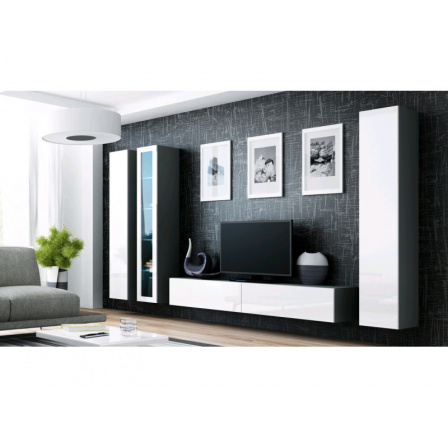 Obývací stěna VIGO 2 - šedo-bílá Obývací stěna VIGO 2 - šedo-bílá